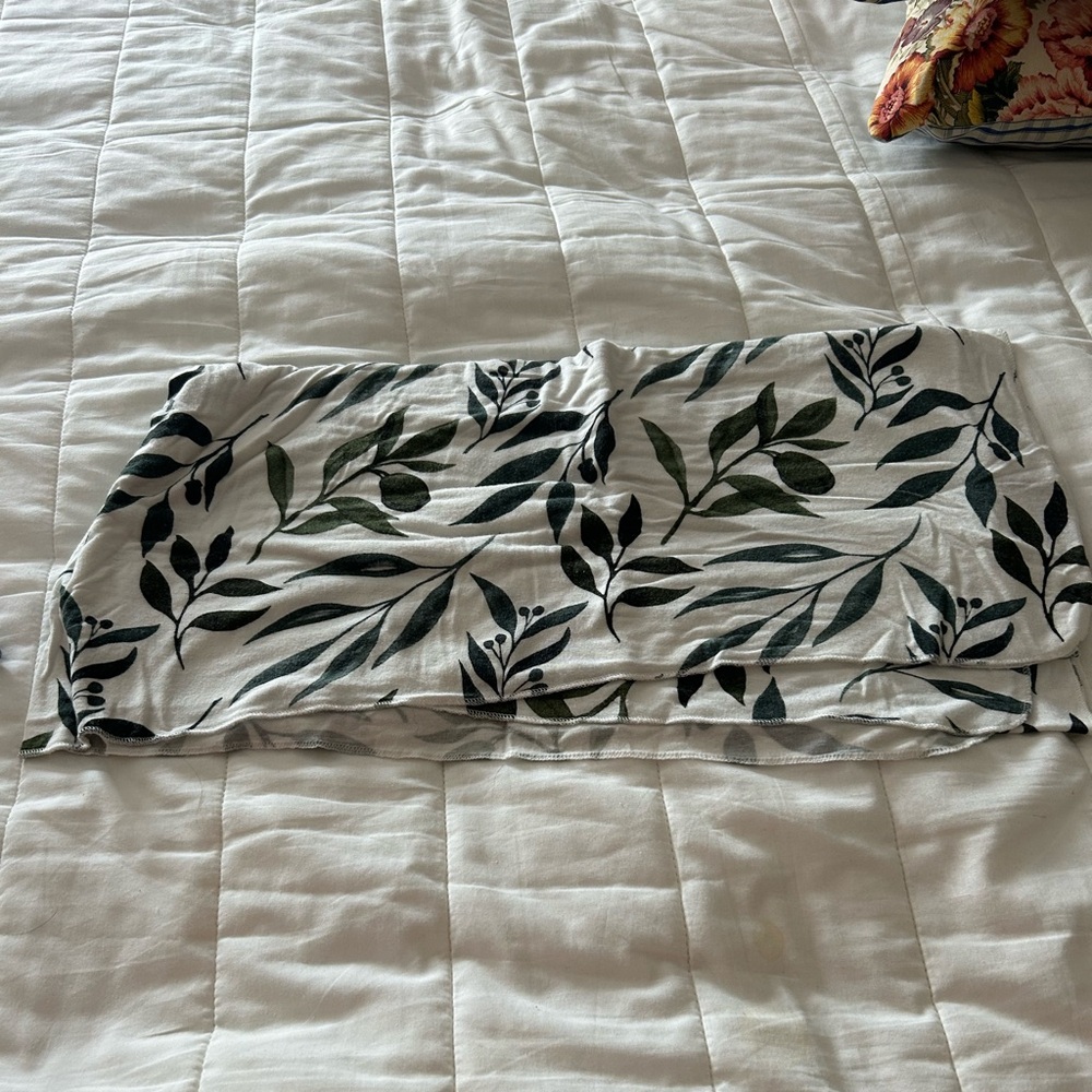 Newborn Milkmaid Goods Swaddle & Hat- Olive Branch Print